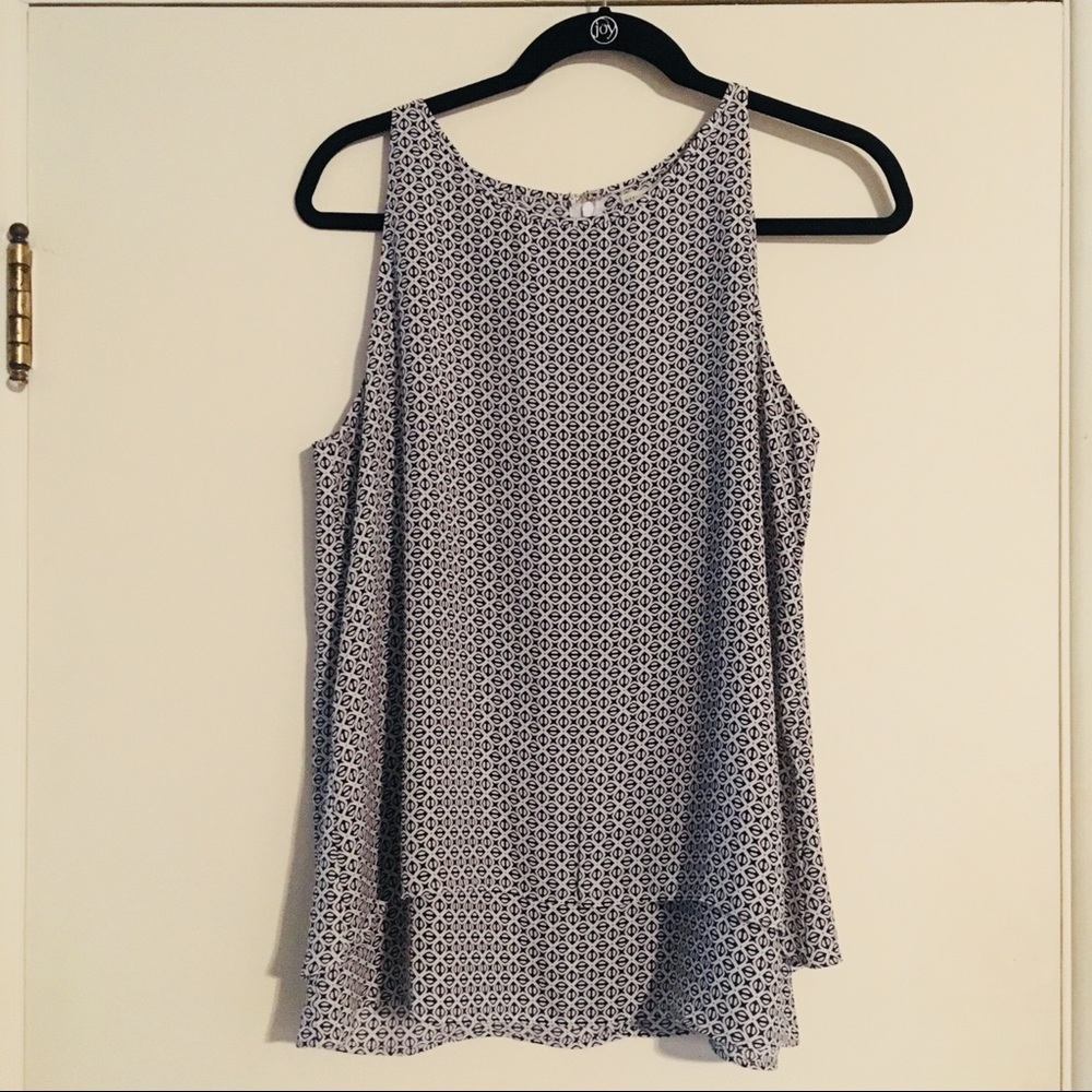 NEW Summer Flowy Navy Print Tank